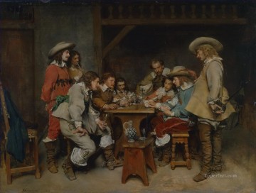  Ernest Oil Painting - A Game of Piquet Ernest Meissonier Academic
